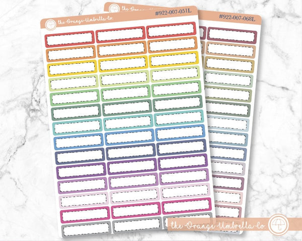 Stitched Event Planner Labels, Stitched Outline Appointment Planner Stickers, Color Print Planning Labels (#922-007-051L-WH)