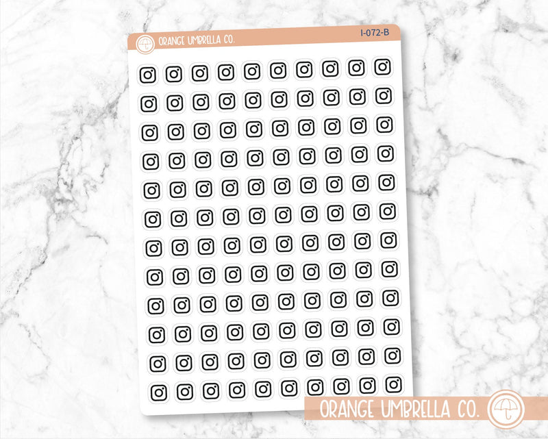 CLEARANCE | Instagram Icon Planner Stickers | I-072