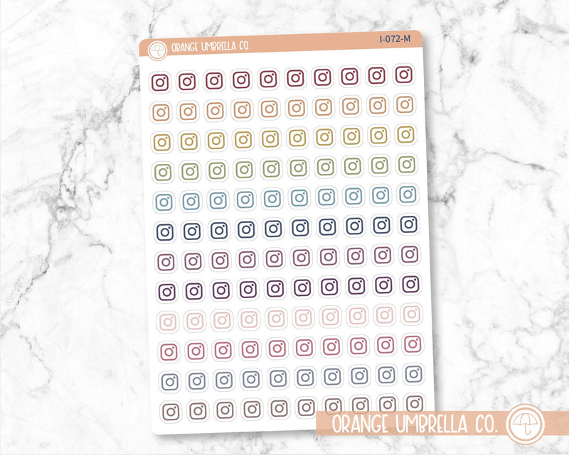 CLEARANCE | Instagram Icon Planner Stickers | I-072