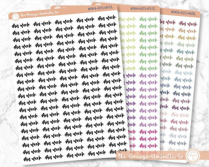 This Week Script Planner Stickers | F7 | S-250 / 904-023