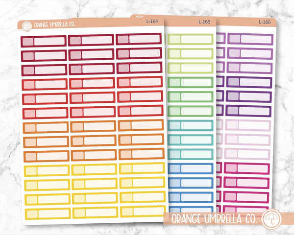 Checkbox Appointment Reminders Planner Stickers, Appt Tracking Labels, Color Planning Stickers (L-164-166)