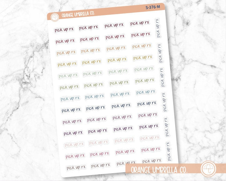 CLEARANCE | Pick Up RX Jen Plans Script Planner Stickers | FJP | S-376