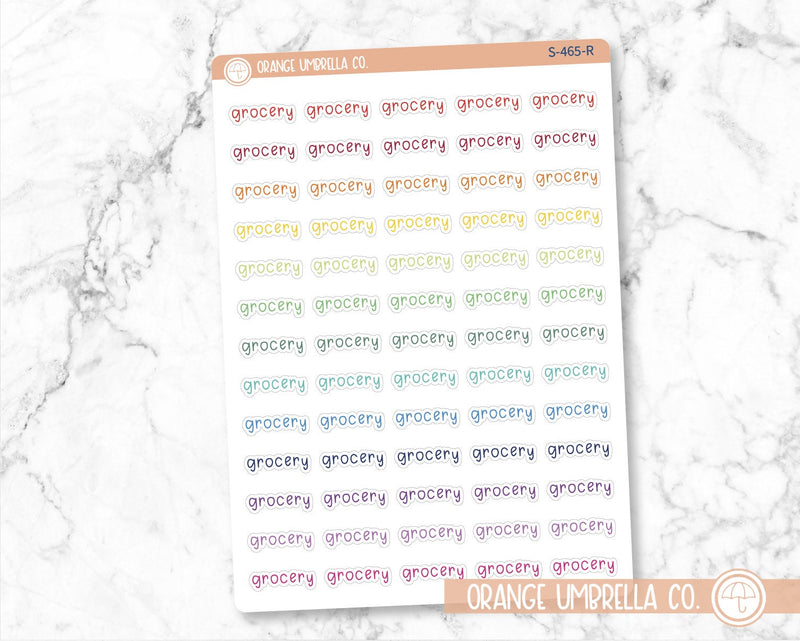 CLEARANCE | Grocery Julie's Plans Script Planner Stickers | JF | S-465