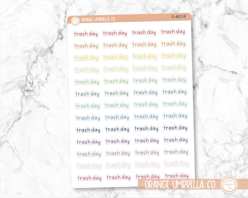 CLEARANCE | Trash Day Julie's Plans Script Planner Stickers | JF | S-467