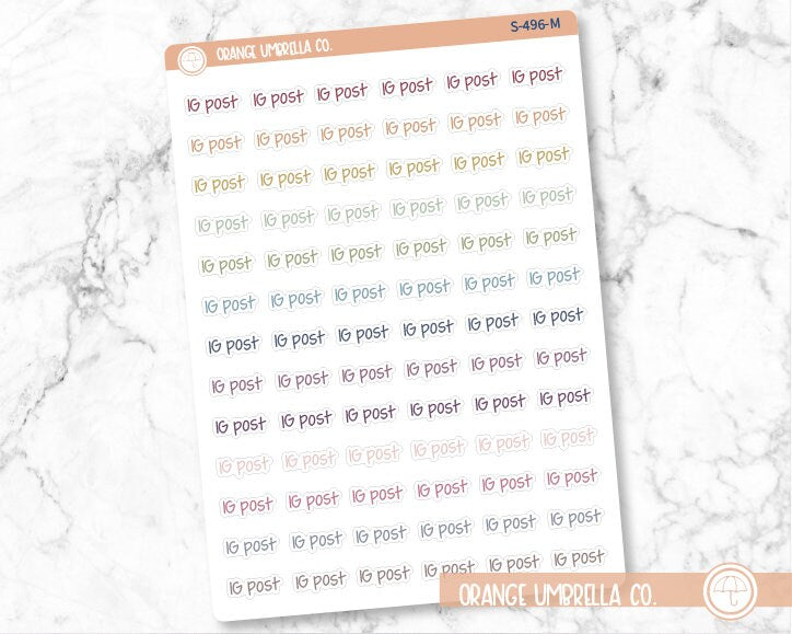 50% OFF -  CLEARANCE | IG Post Jen Plans Script Planner Stickers | FJP | S-496