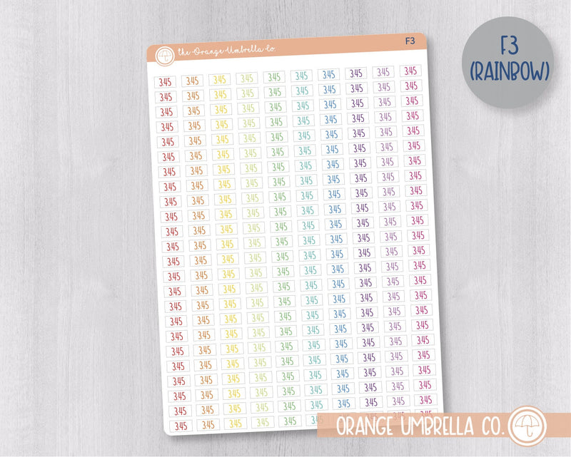 Custom Time Script Stickers, Choose your font & colors, Removable Matte Planner Stickers ** 1 time per sheet*** (
