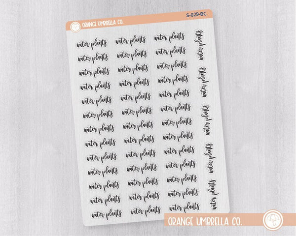 CLEARANCE | Water Plants Script Planner Stickers | F2 Clear Matte | S-029-BCM