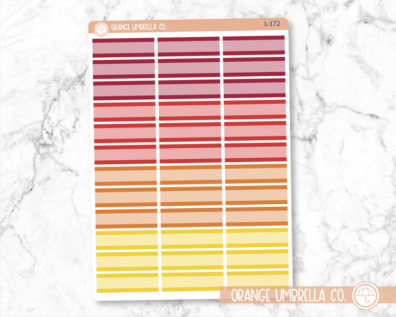 Two Tone Basic Planner Stickers, Basic Labels, Color Planning Stickers (L-172-175)