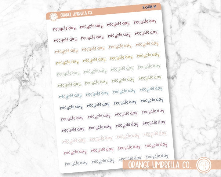 CLEARANCE | Recycle Day Julie's Plans Script Planner Stickers | JF | S-568