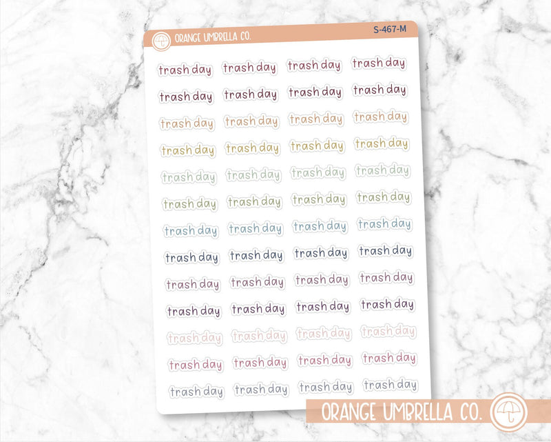 CLEARANCE | Trash Day Julie's Plans Script Planner Stickers | JF | S-467