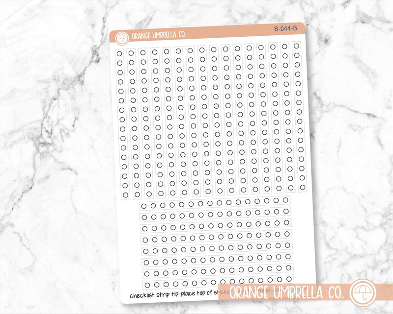 CLEARANCE | A5 Plum Daily Checklist Circles Top Right Lined Section Planner Stickers | B-044-B