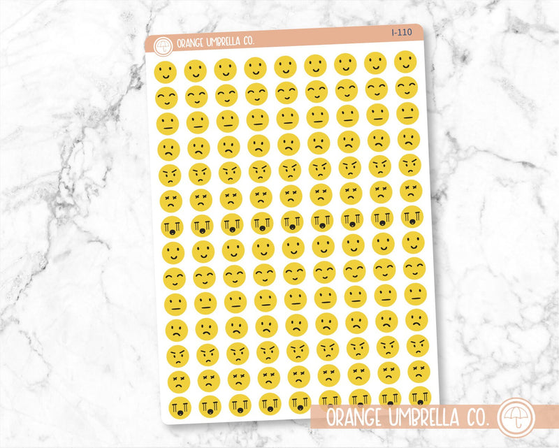 Emoji 11 Planner Stickers Cute Reminder Mood Tracker Emoticon Journal ECLP  #1195