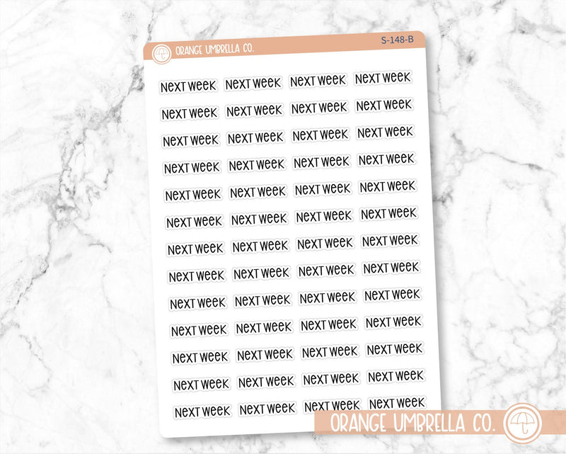 CLEARANCE | Next Week Script Planner Stickers | F3 | S-148