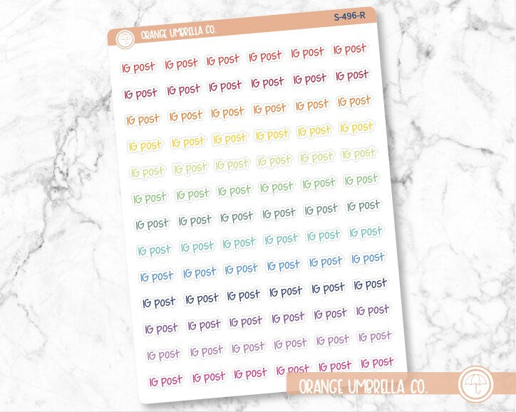 50% OFF -  CLEARANCE | IG Post Jen Plans Script Planner Stickers | FJP | S-496