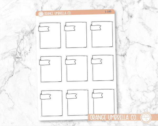 Doodle Flag Sticky Note Appointment Planner Stickers and Labels | L-185
