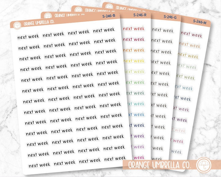 50% OFF -  CLEARANCE | Next Week Julie's Plans Script Planner Stickers | JF | S-246