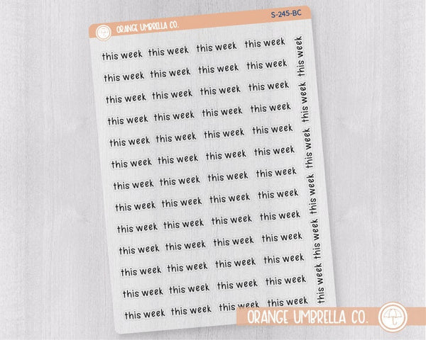 This Week Julie's Plans Script Planner Stickers | JF Clear Matte | S-245-BCM