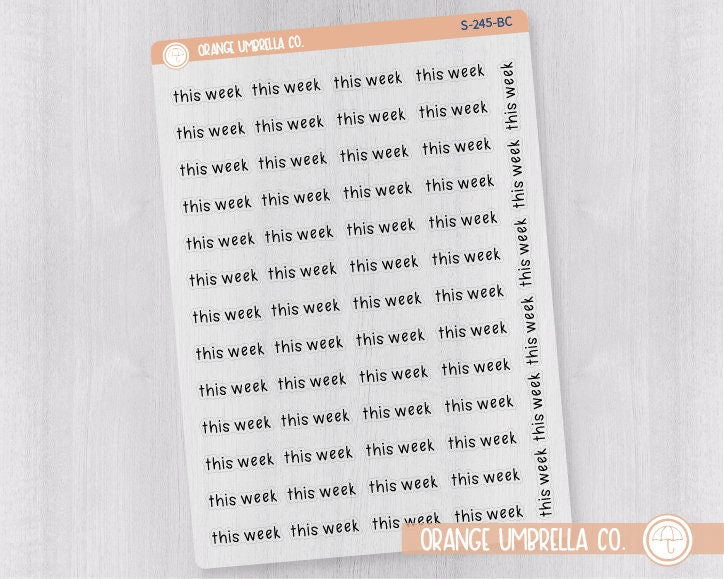 CLEARANCE | This Week Julie's Plans Script Planner Stickers | JF Clear Matte | S-245-BCM