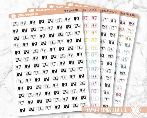 CLEARANCE | Test Script Planner Stickers | F1 | S-307