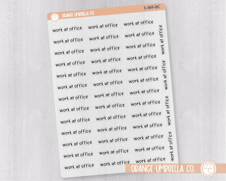 CLEARANCE | Work At Office Julie's Plans Script Planner Stickers | JF Clear Matte | S-566-BCM