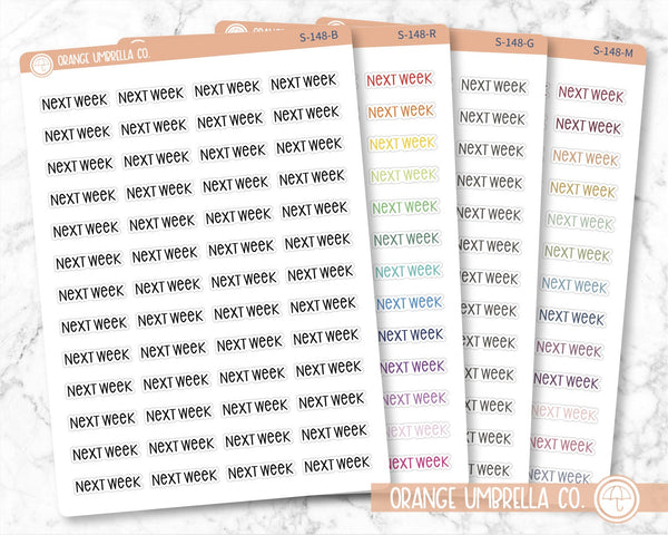 50% OFF -  CLEARANCE | Next Week Script Planner Stickers | F3 | S-148