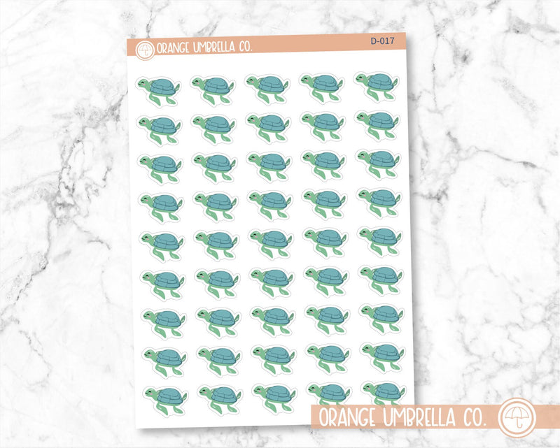 Sea Turtle Planner Stickers, Turtle Stickers, Cute Sea Turtle Stickers | D-017