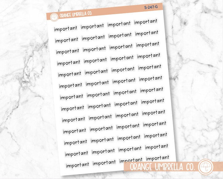 CLEARANCE | Important Julie's Plans Script Planner Stickers | JF | S-247