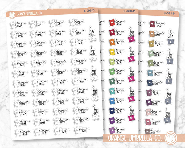 Planner Time Icon Script Planner Stickers and Labels | FC11 | E-098