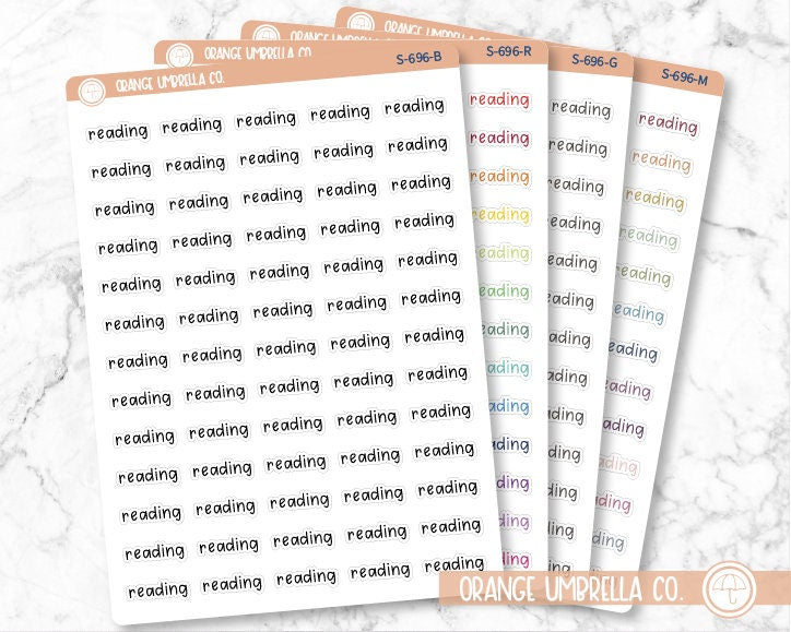 50% OFF -  CLEARANCE | Reading Julie's Plans Script Planner Stickers | JF | S-696