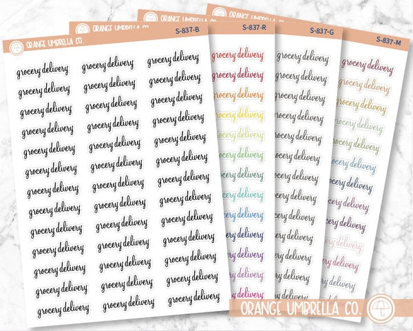 Grocery Delivery Script Planner Stickers | F4 | S-837