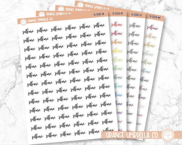 CLEARANCE | Selfcare Script Planner Stickers | F2 | S-520