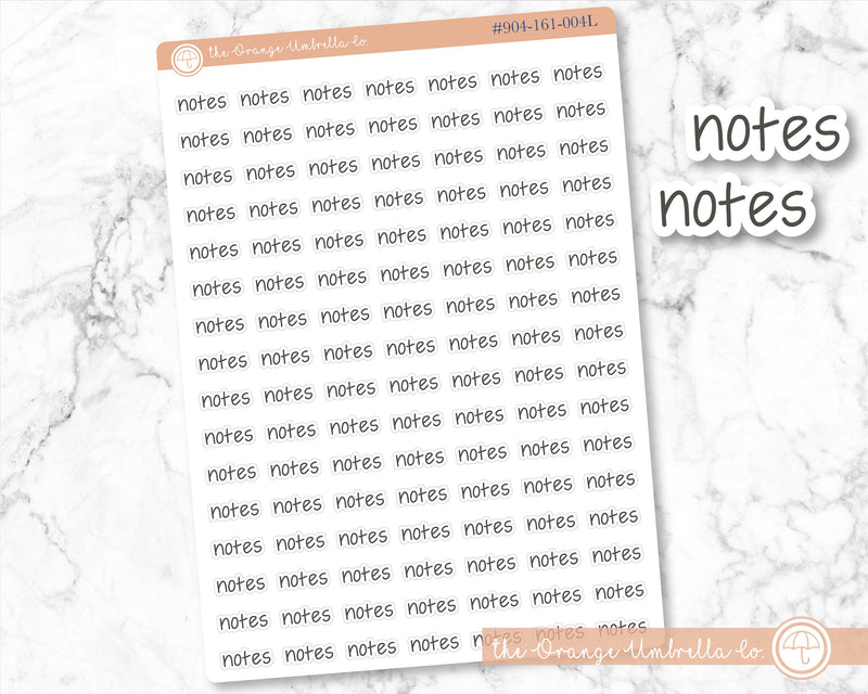 50% OFF -  CLEARANCE | Notes Jen Plans Script Planner Stickers | FJP | S-755 / 904-161-001L-WH