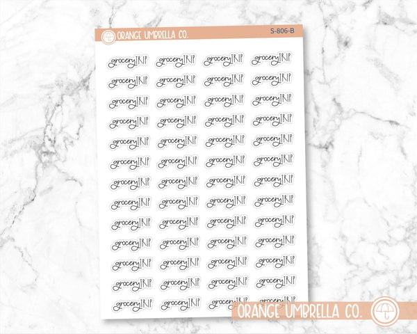 CLEARANCE | Grocery Trip Script Planner Stickers | FC12 | S-806-B