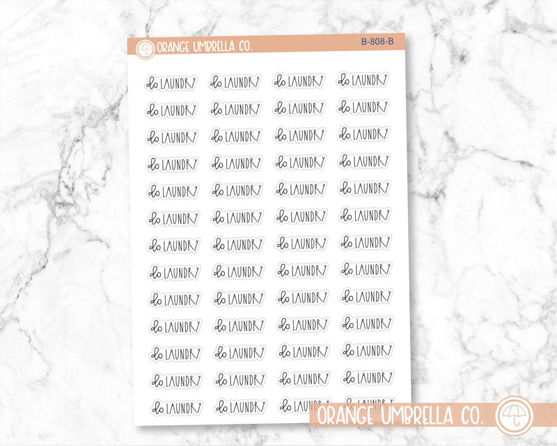 Laundry Planner Stickers, Script "Laundry" Labels, Black Print Planning Stickers, FC12 (S-807-B)