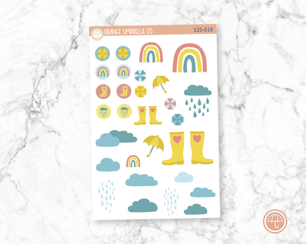 Rainy Days Planner Kit Deco Stickers | 125-018