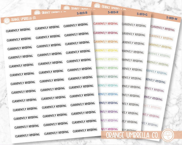 CLEARANCE | Currently Reading Script Planner Stickers | F3 | S-809
