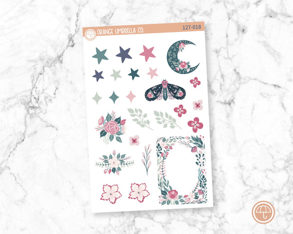 Spring Night Planner Kit Deco Stickers | D-127