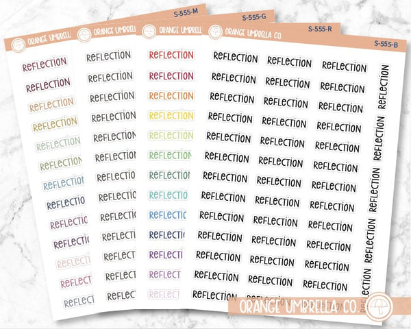 CLEARANCE | Reflection Script Planner Stickers | F3 | S-555