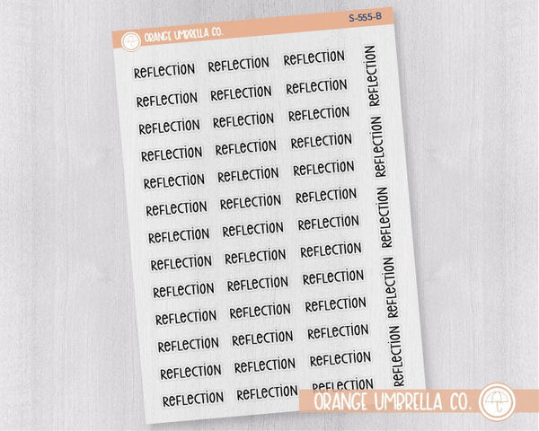 Reflection Script Planner Stickers | F3 Clear Matte | S-555-BCM