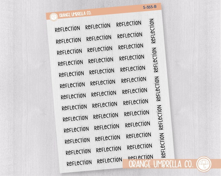 CLEARANCE | Reflection Script Planner Stickers | F3 Clear Matte | S-555-BCM