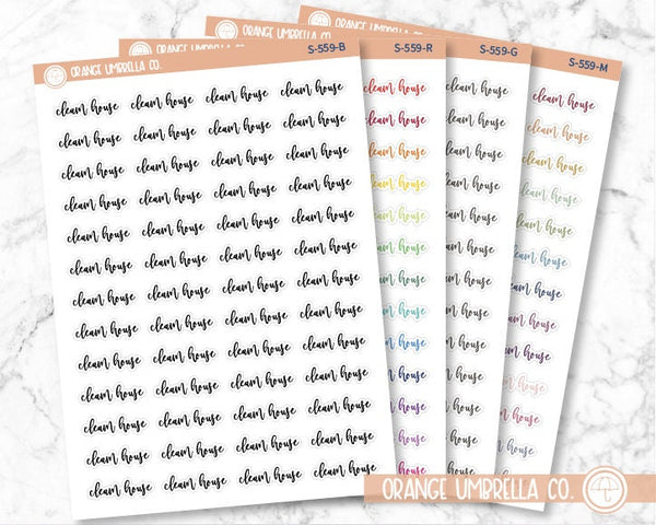 CLEARANCE | Clean House Script Planner Stickers | F2 | S-559