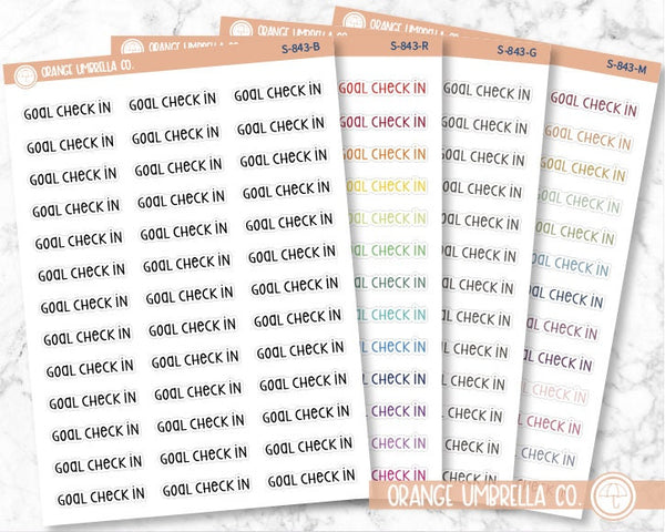 CLEARANCE | Goal Check In Script Planner Stickers | F3 | S-843