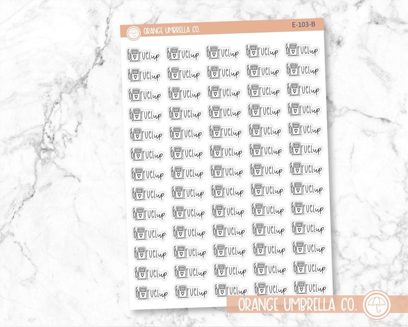 Fuel Up Icon Script Planner Stickers and Labels | FC12 | E-103