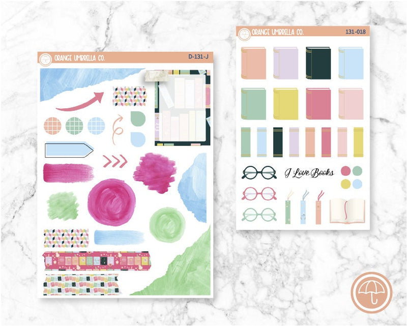 Bookish Planner Kit Deco/Journaling Stickers and Labels | 131-018 & D-131-J