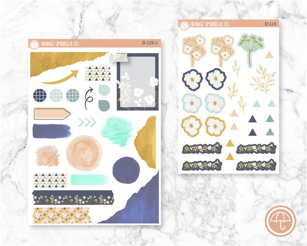 Wildflowers Planner Kit Deco/Journaling Stickers | D-119