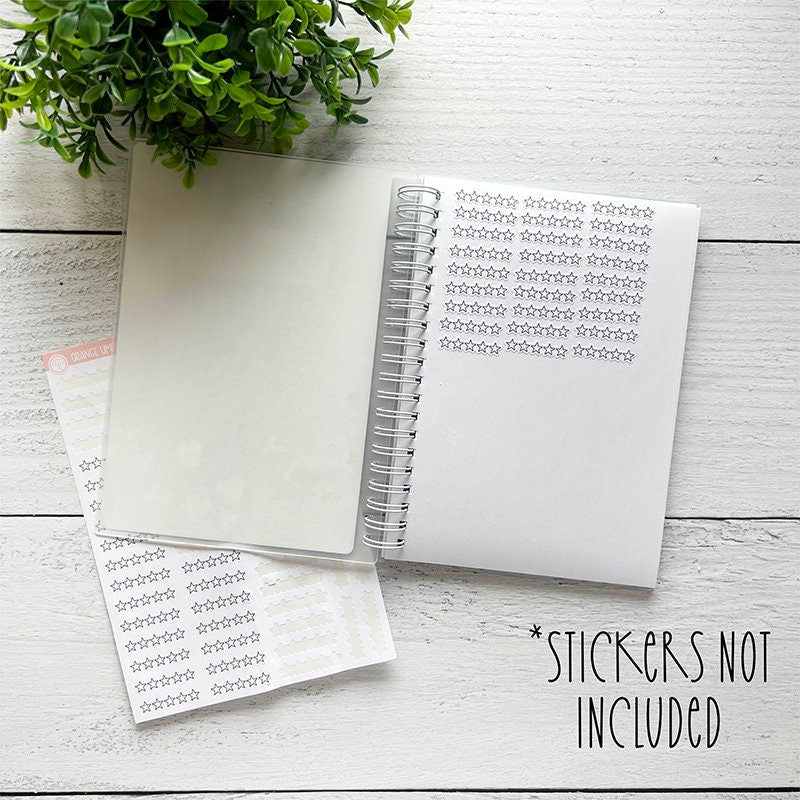 Blue Floral Geometric Reusable Planner Sticker Storage Album | Album8