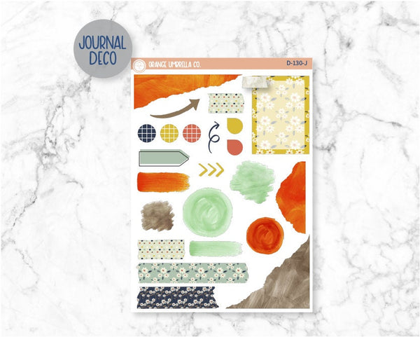 Delightful Daisies Planner Kit Deco Journaling Stickers | D-130-J