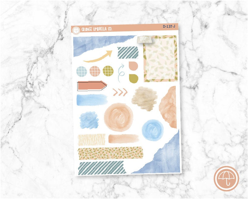 Blooms Journaling Planner Kit Deco Stickers and Labels | D-137-J