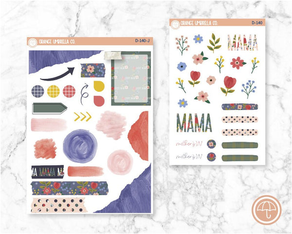 Mother’s Day Planner Kit Deco/Journaling Stickers | D-140