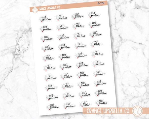 Golf Practice Icon Script Planner Stickers and Labels | FC12 | E-170